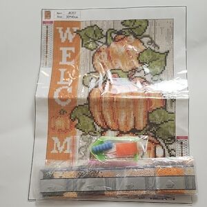 BN 2/$20 Pumpkin Welcome Diamond Art Kit 30 X 40 Cm